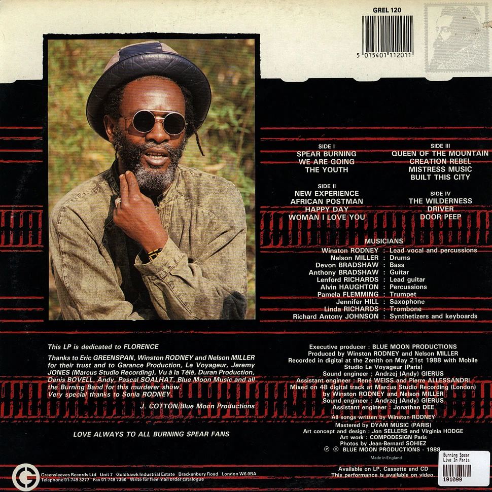 Burning Spear - Live In Paris Zenith 88