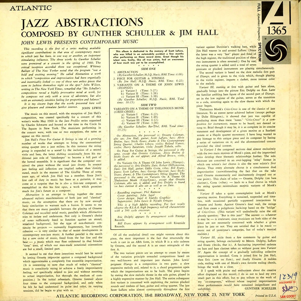 John Lewis - Jazz Abstractions
