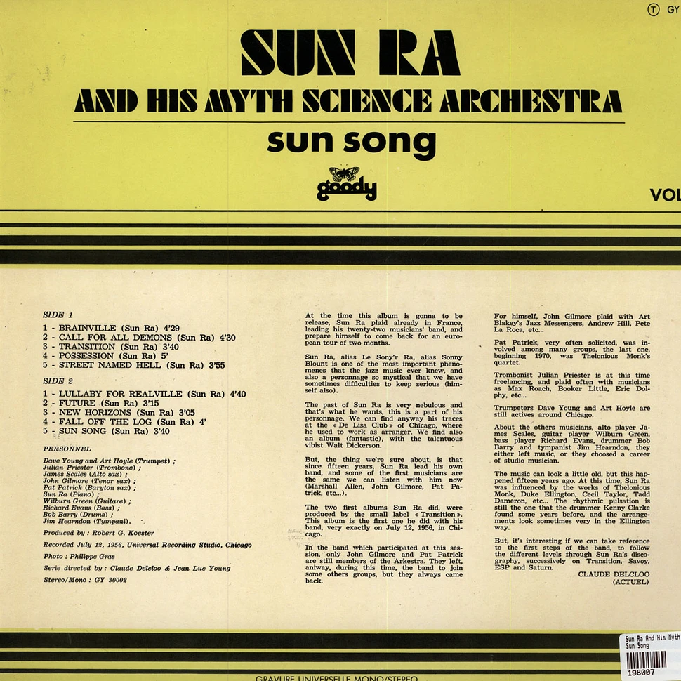 Sun Ra And His Myth Science Arkestra - Sun Song