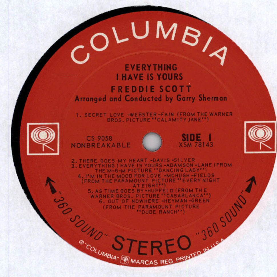 Freddie Scott - Everything I Have Is Yours
