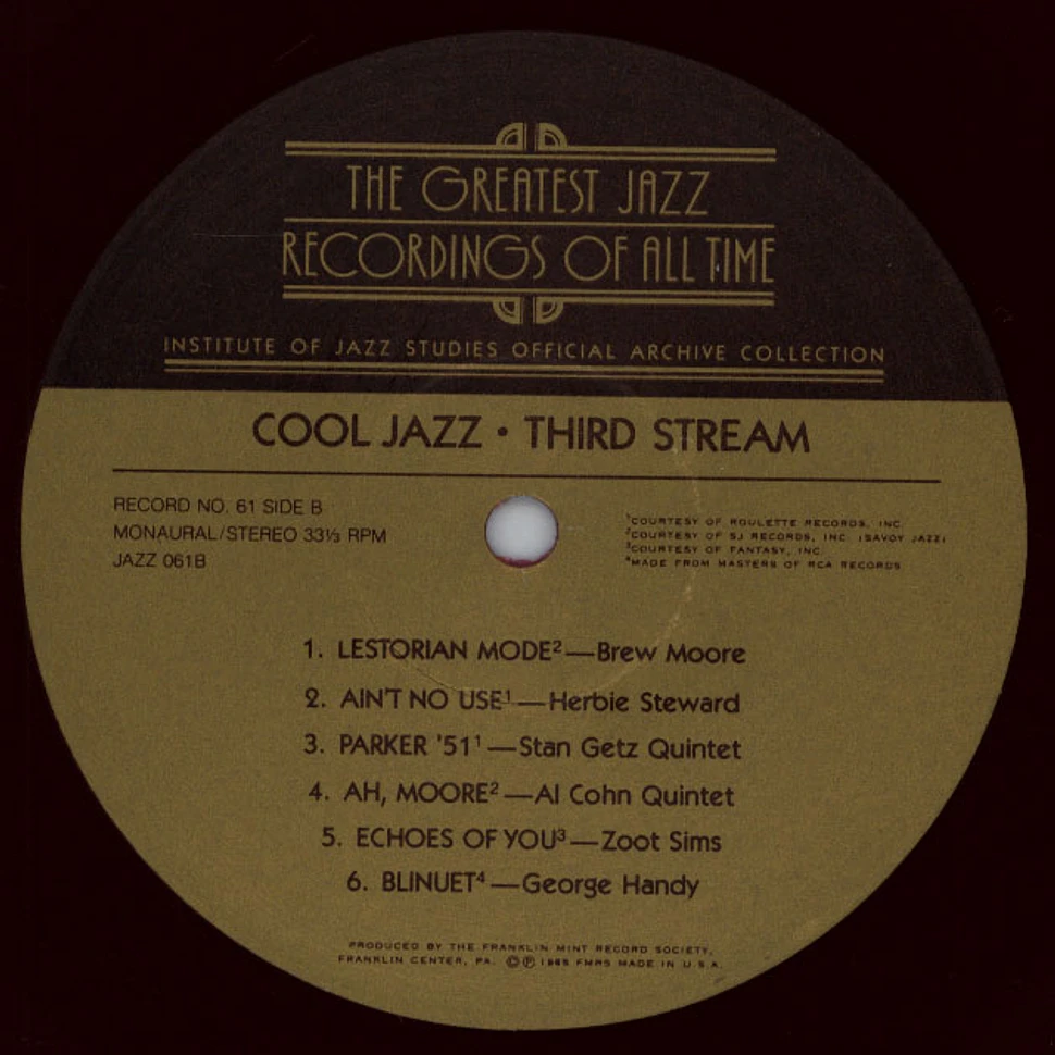 V.A. - The Greatest Jazz Recordings Of All Time - Cool Jazz - Third Stream