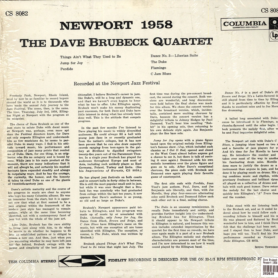 The Dave Brubeck Quartet - Newport 1958