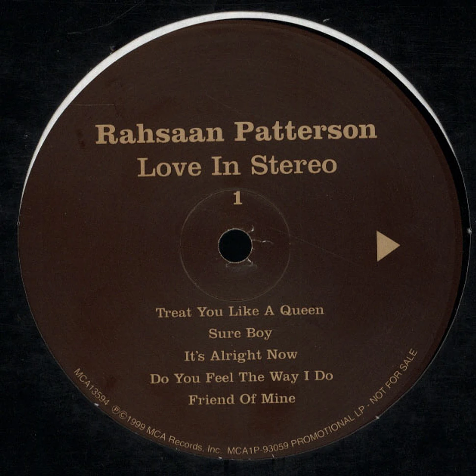 Rahsaan Patterson - Love in Stereo