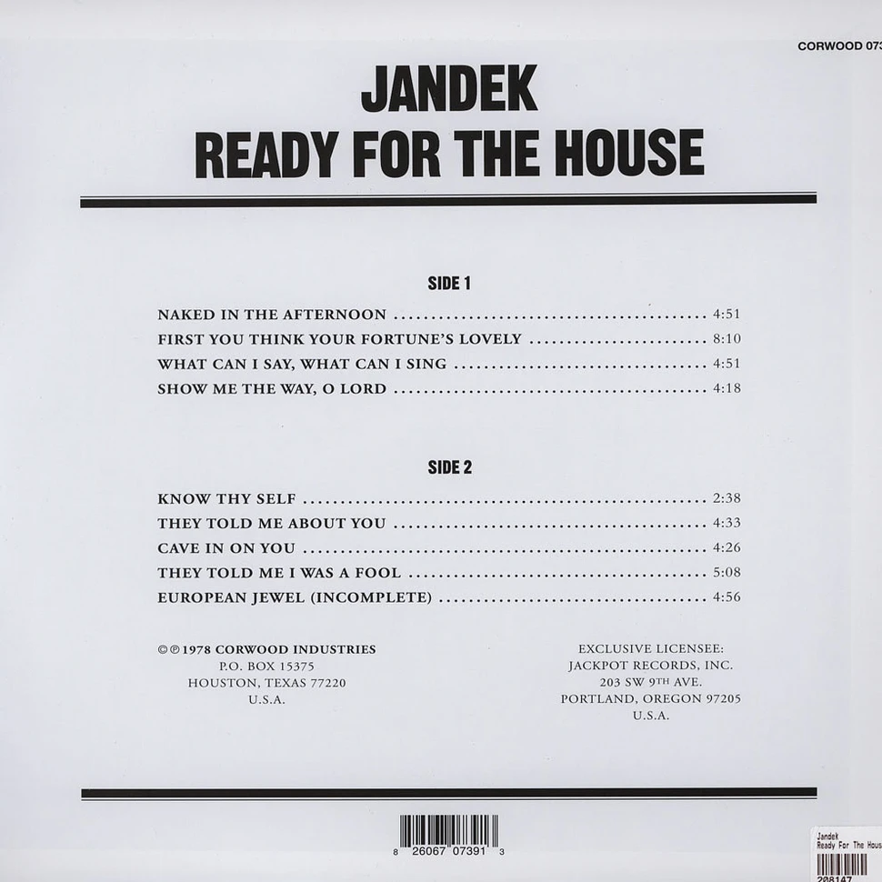 Jandek - Ready For The House