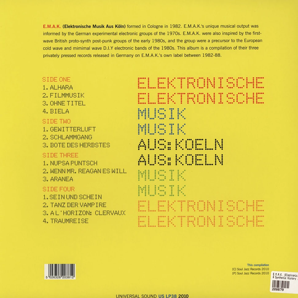 E.M.A.K. (Electronische Musik Aus Köln) - A Synthetic History of E.M.A.K. 1982-88