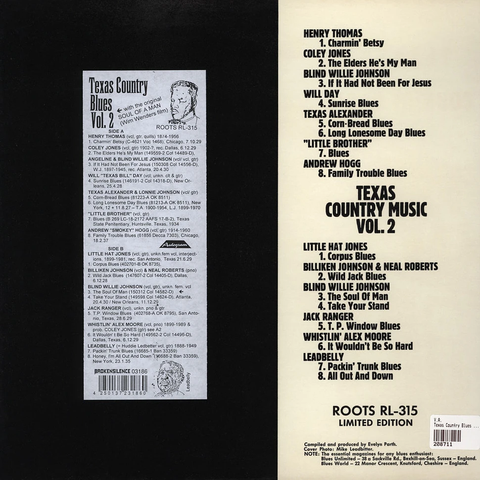 V.A. - Texas Country Blues Music Volume 2