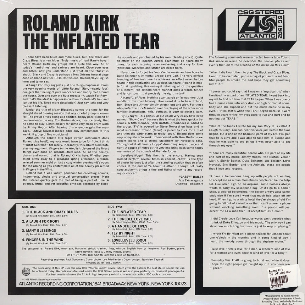Rahsaan Roland Kirk - The Inflated Tear