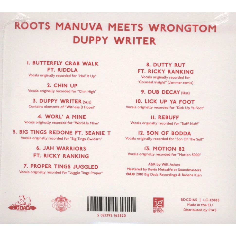 Roots Manuva Meets Wrongtom - Duppy Writer
