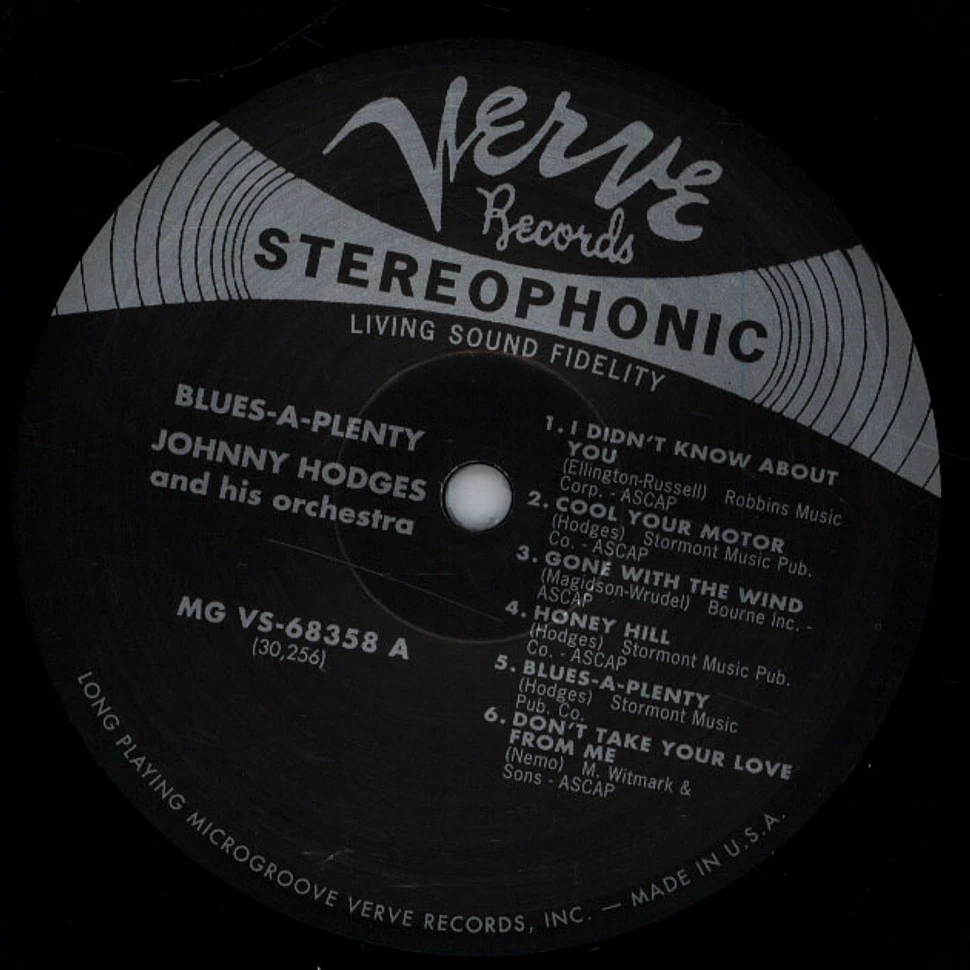 Johnny Hodges And His Orchestra - Blues-A-Plenty