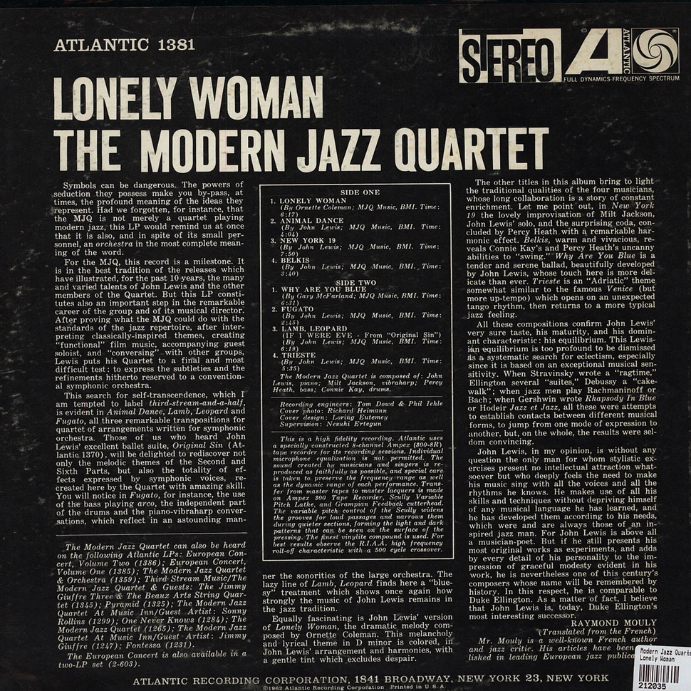 The Modern Jazz Quartet - Lonely Woman