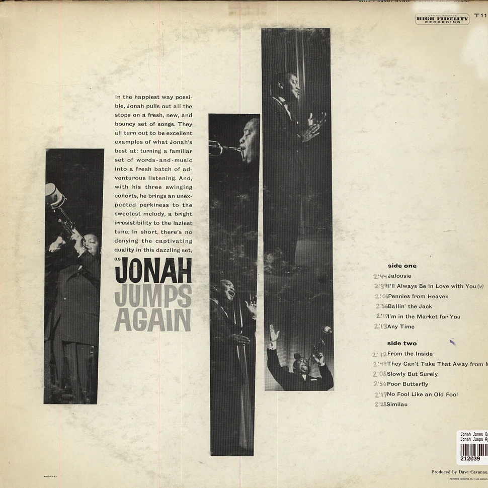 The Jonah Jones Quartet - Jonah Jumps Again
