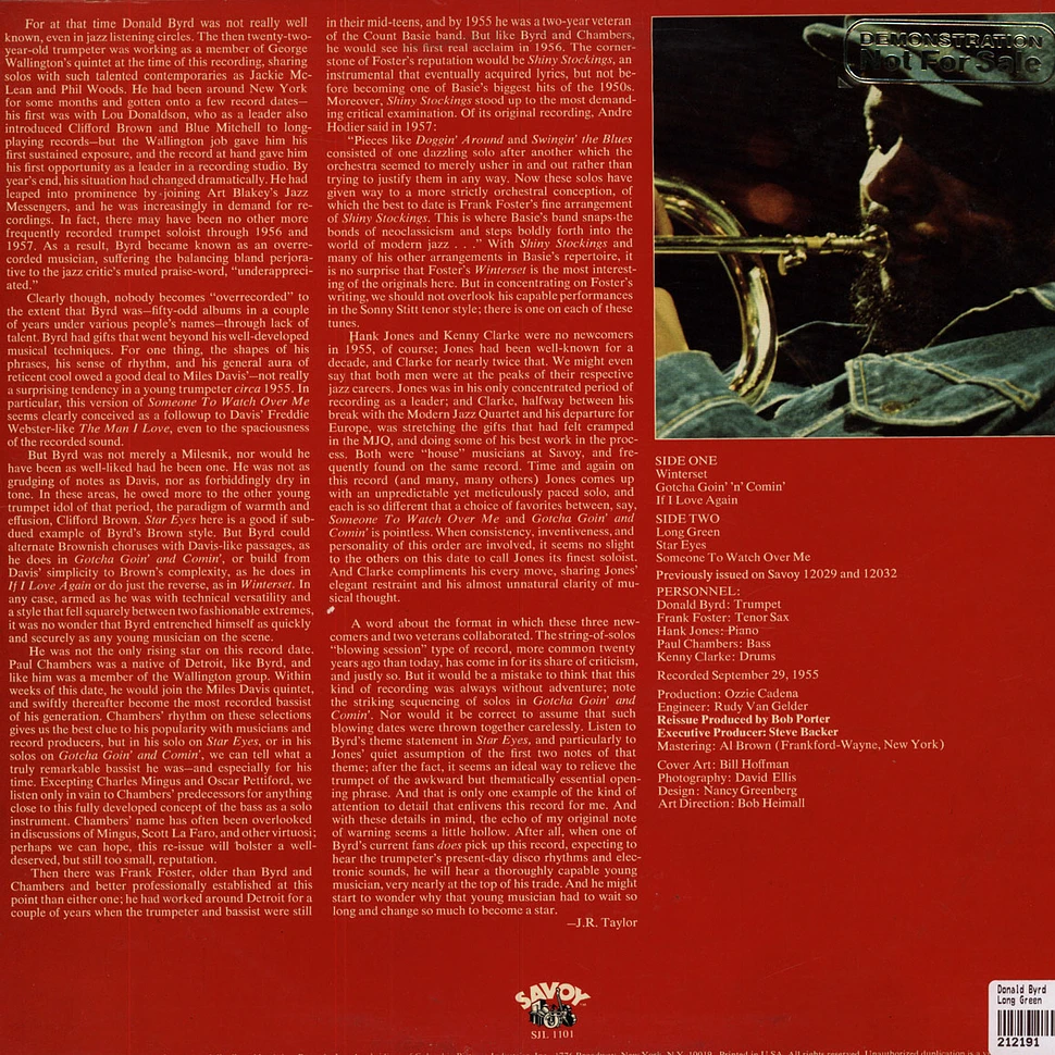 Donald Byrd - Long Green: The Savoy Sessions