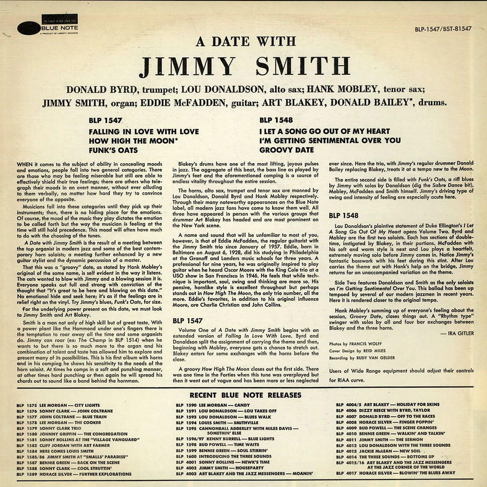 Jimmy Smith - A Date With Jimmy Smith Volume 1