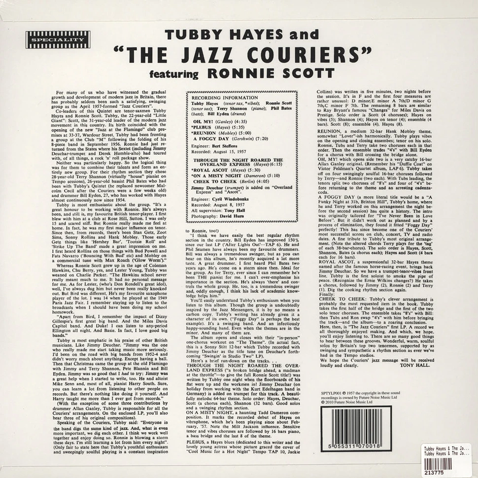 Tubby Hayes & The Jazz Couriers - Tubby Hayes & The Jazz Couriers Featuring Ronnie Scott