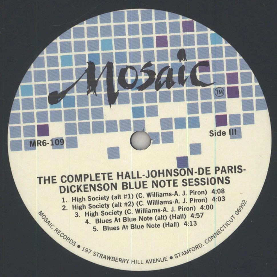 Edmond Hall / James P. Johnson / Sidney De Paris / Vic Dickenson - The Complete Edmond Hall / James P. Johnson / Sidney De Paris / Vic Dickenson Blue Note Sessions