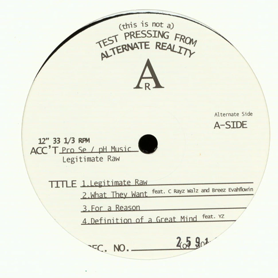 Alternate Reality (Cadence of Raw Produce & Dumi Right) - Legitimate Raw EP