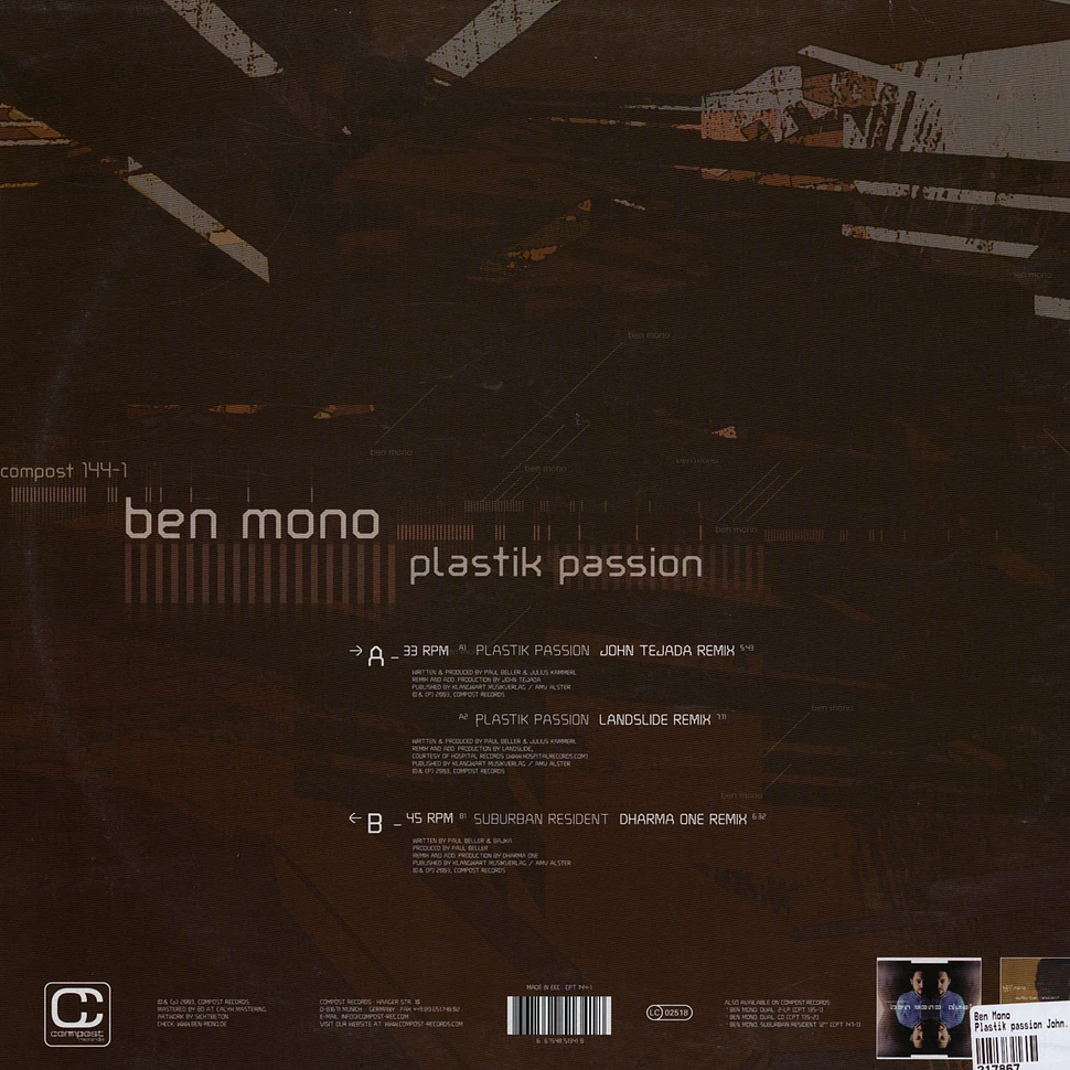 Ben Mono - Plastik passion John Tejada remix