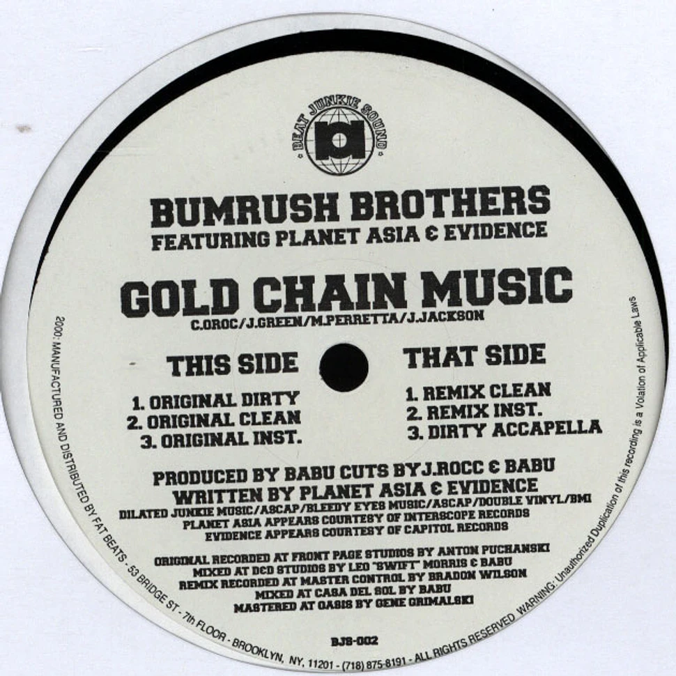 Bumrush Brothers - Gold chain music feat. Planet Asia & Evidence