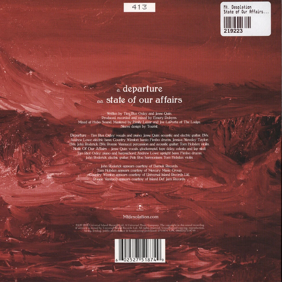 Mt. Desolation - State of Our Affairs / Departure