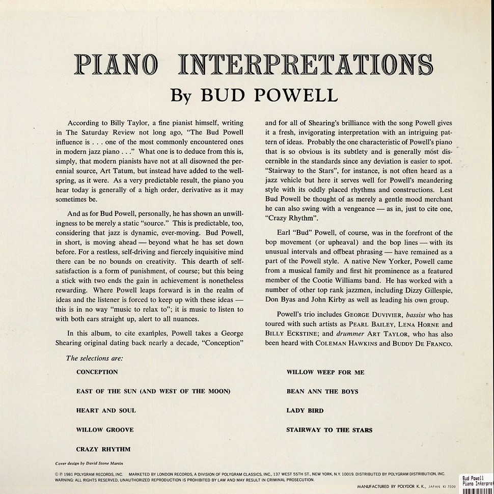 Bud Powell - Piano Interpretations