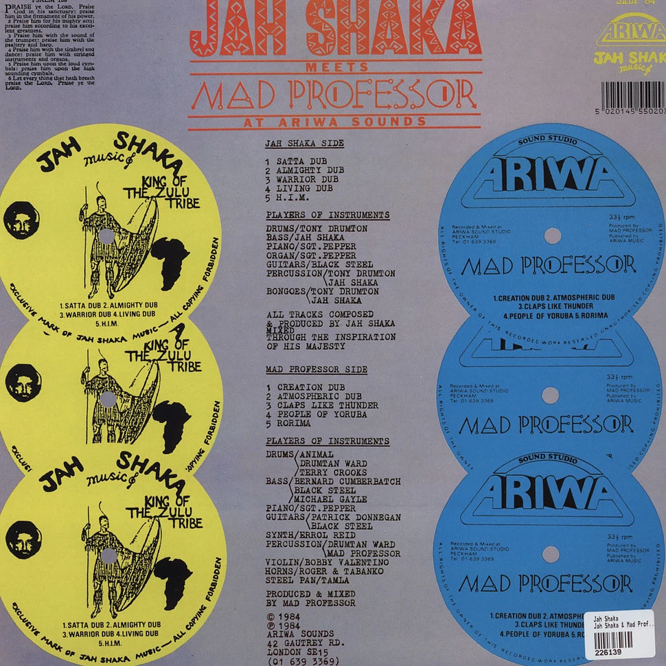 Jah Shaka - Jah Shaka & Mad Professor Meets At Ariwa Sounds