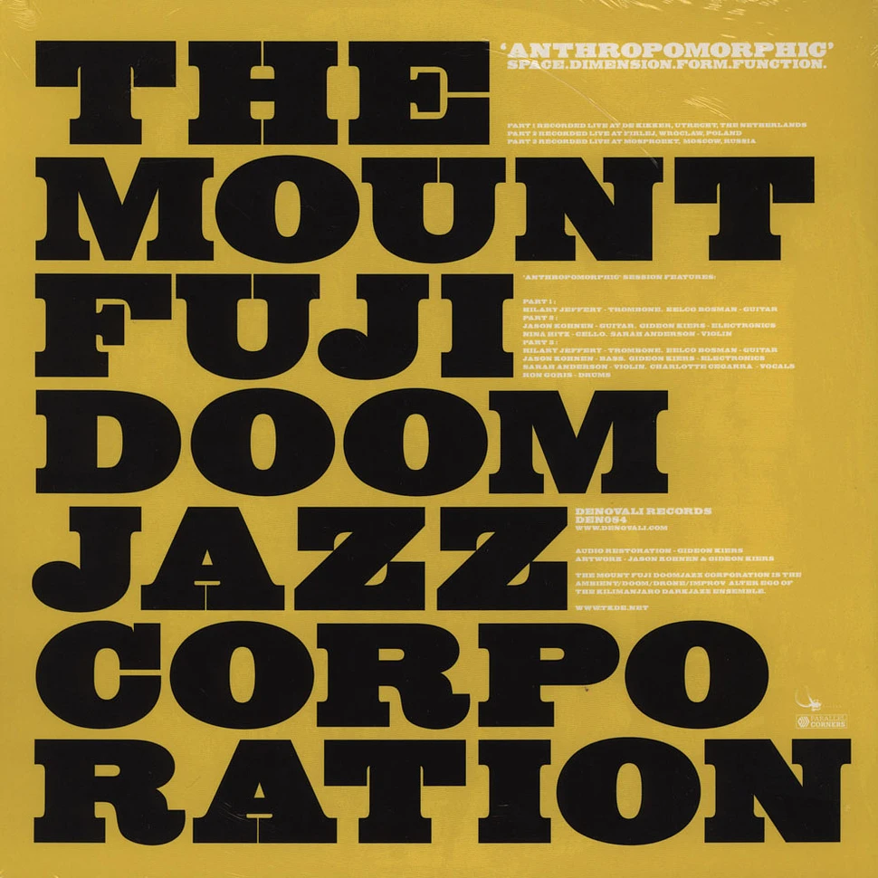 The Mount Fuji Doomjazz Corporation - Anthropomorphic