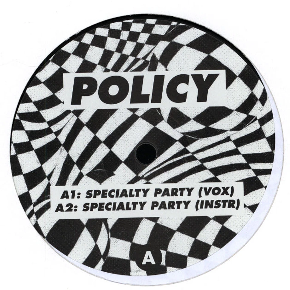 Policy - Specialty Party