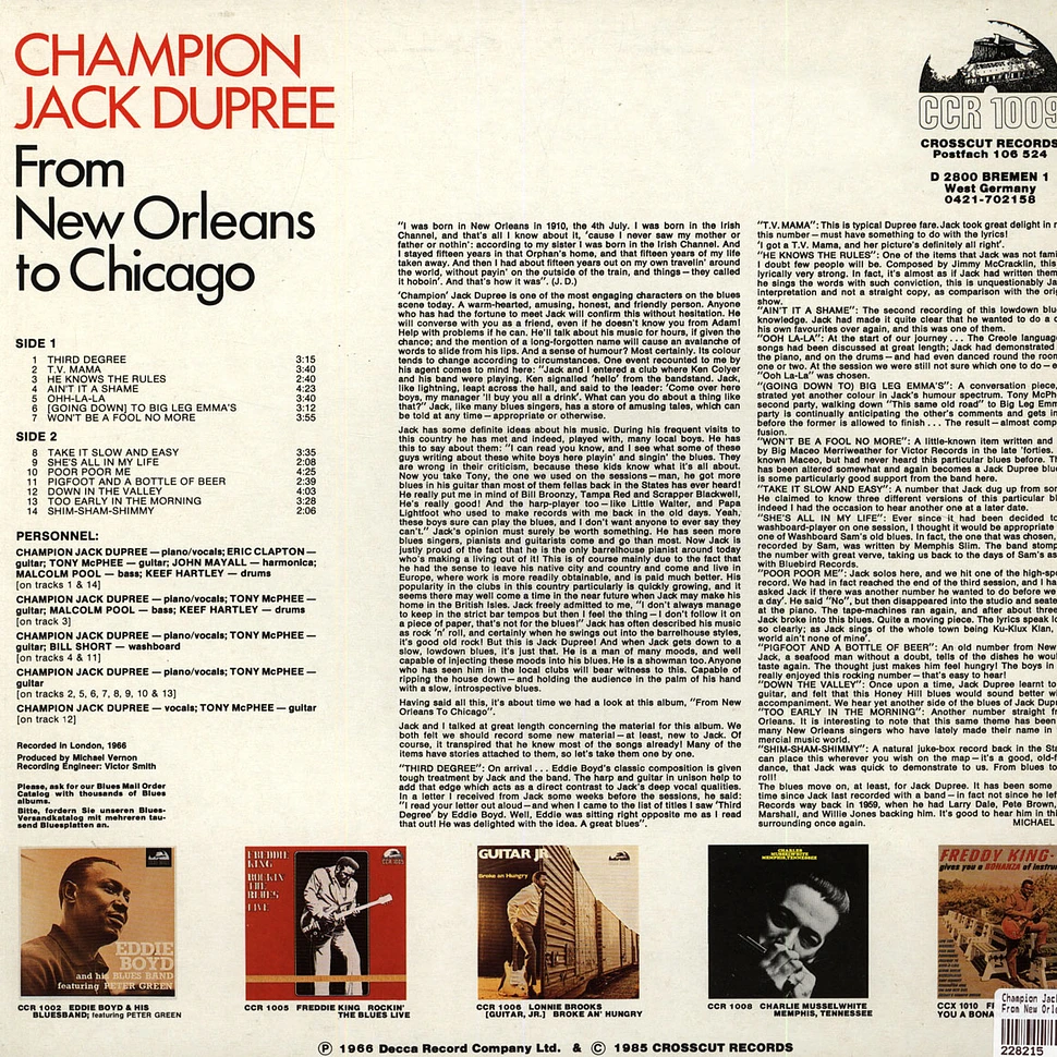 Champion Jack Dupree - From New Orleans To Chicago