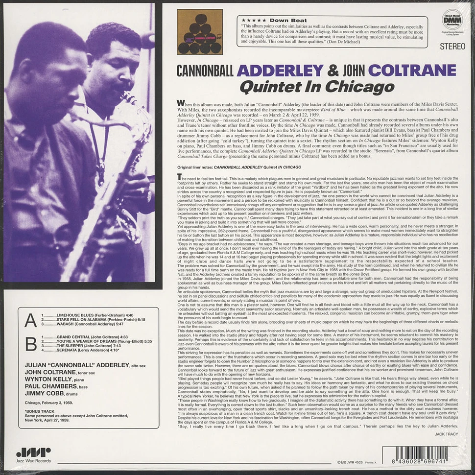 Cannonball Adderley / John Coltrane - Quintet In Chicago