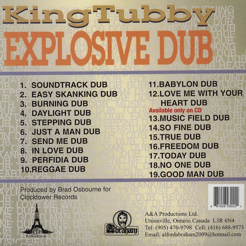 King Tubby - Explosive Dub