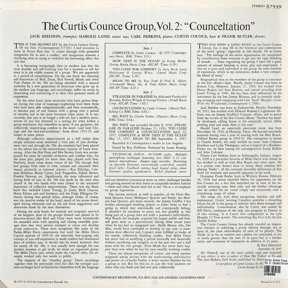 The Curtis Counce Group - Vol 2: Counceltation