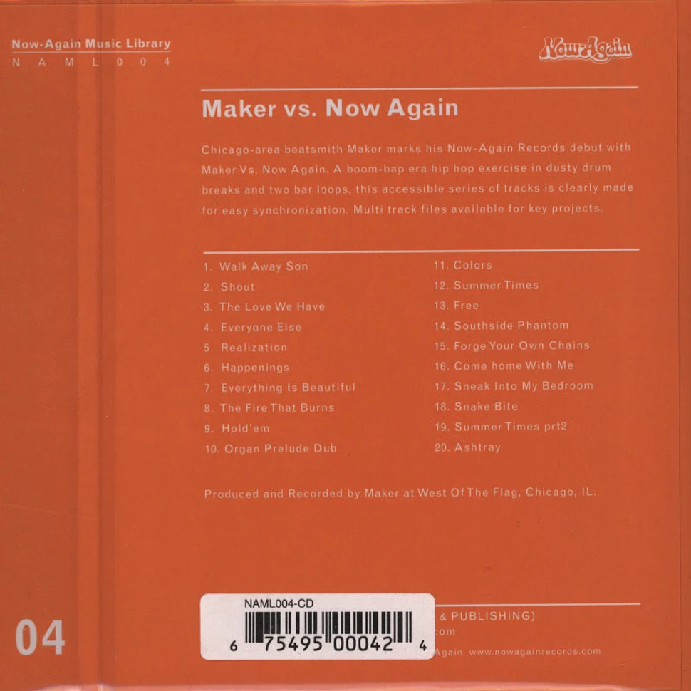 Maker - Maker Vs. Now Again Volume 1