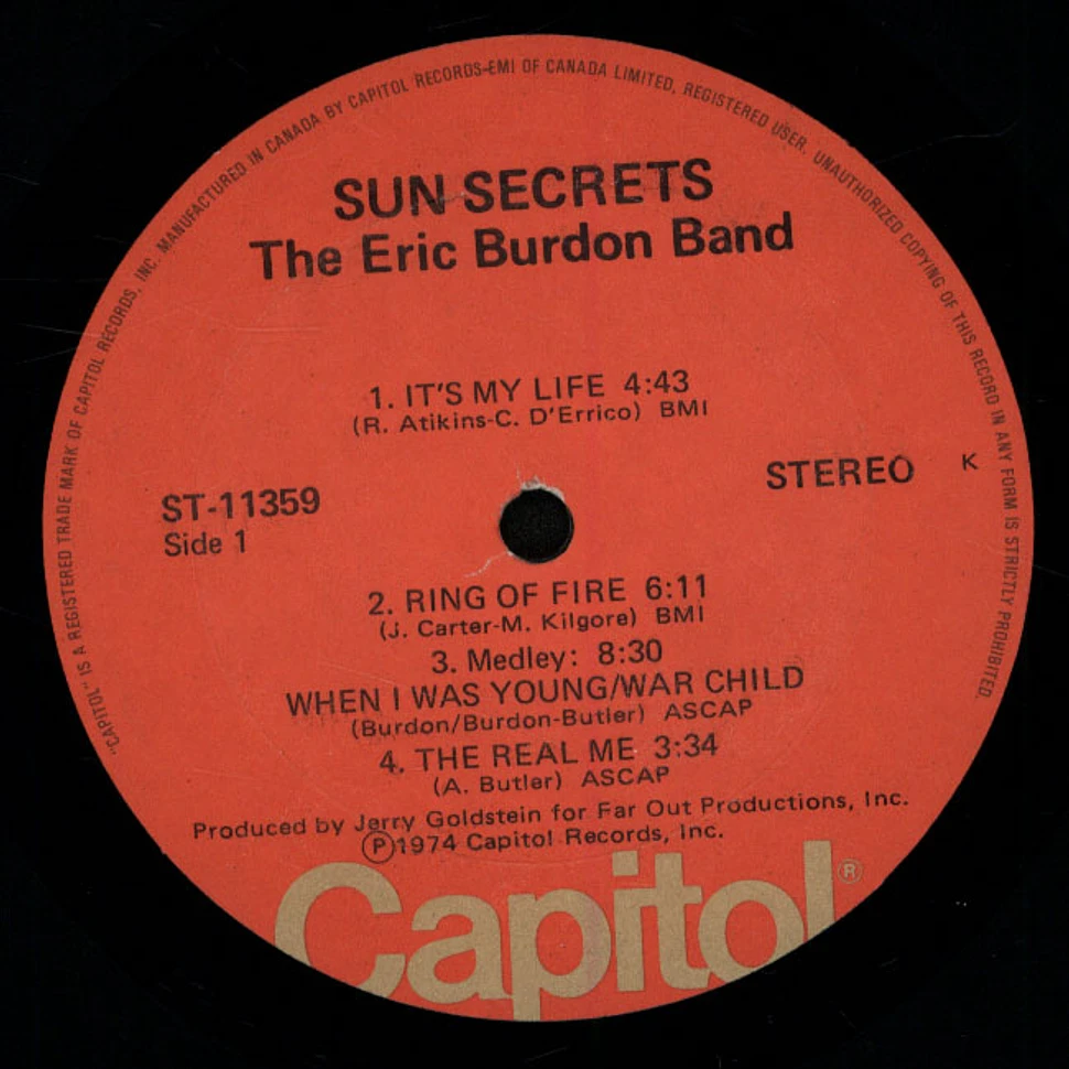 Eric Burdon Band - Sun Secrets