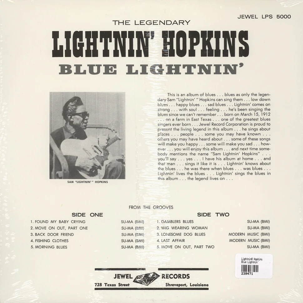 Lightnin Hopkins - Blue Lightnin'