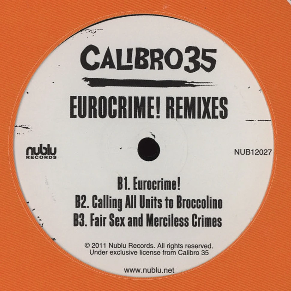 Calibro 35 - Eurocrime! Remixes EP