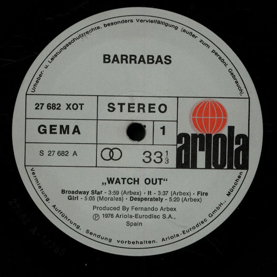 Barrabas - Watch Out