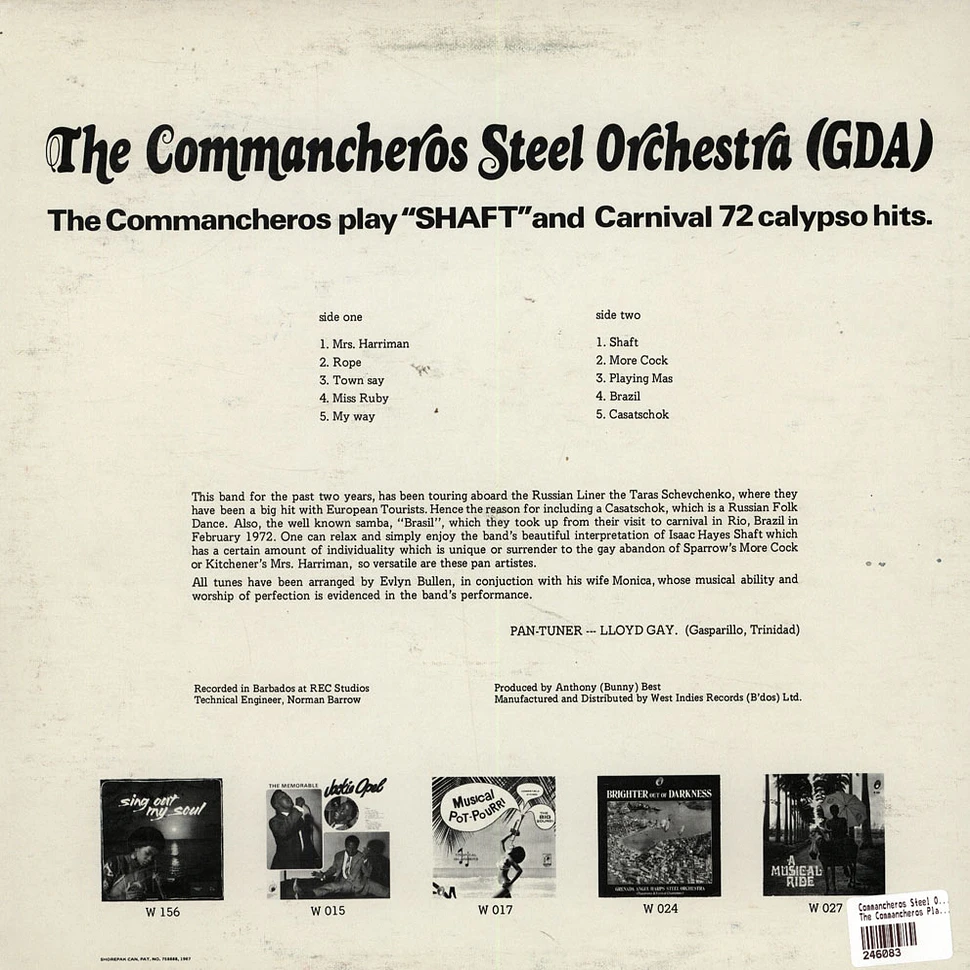Commancheros Steel Orchestra, The (GDA) - The Commancheros Play Shaft and Carnival 72 Calypso Hits