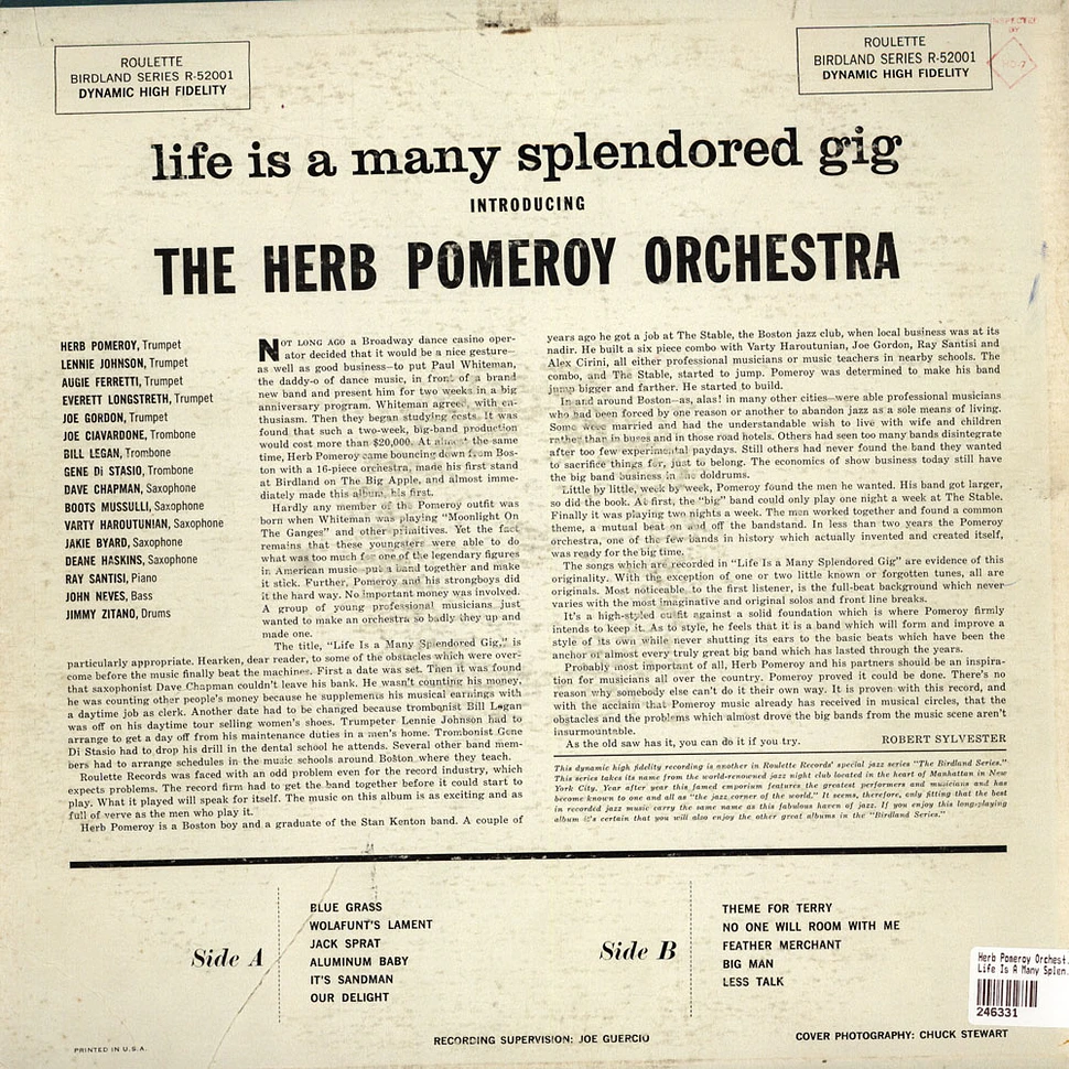 The Herb Pomeroy Orchestra - Life Is A Many Splendored Gig
