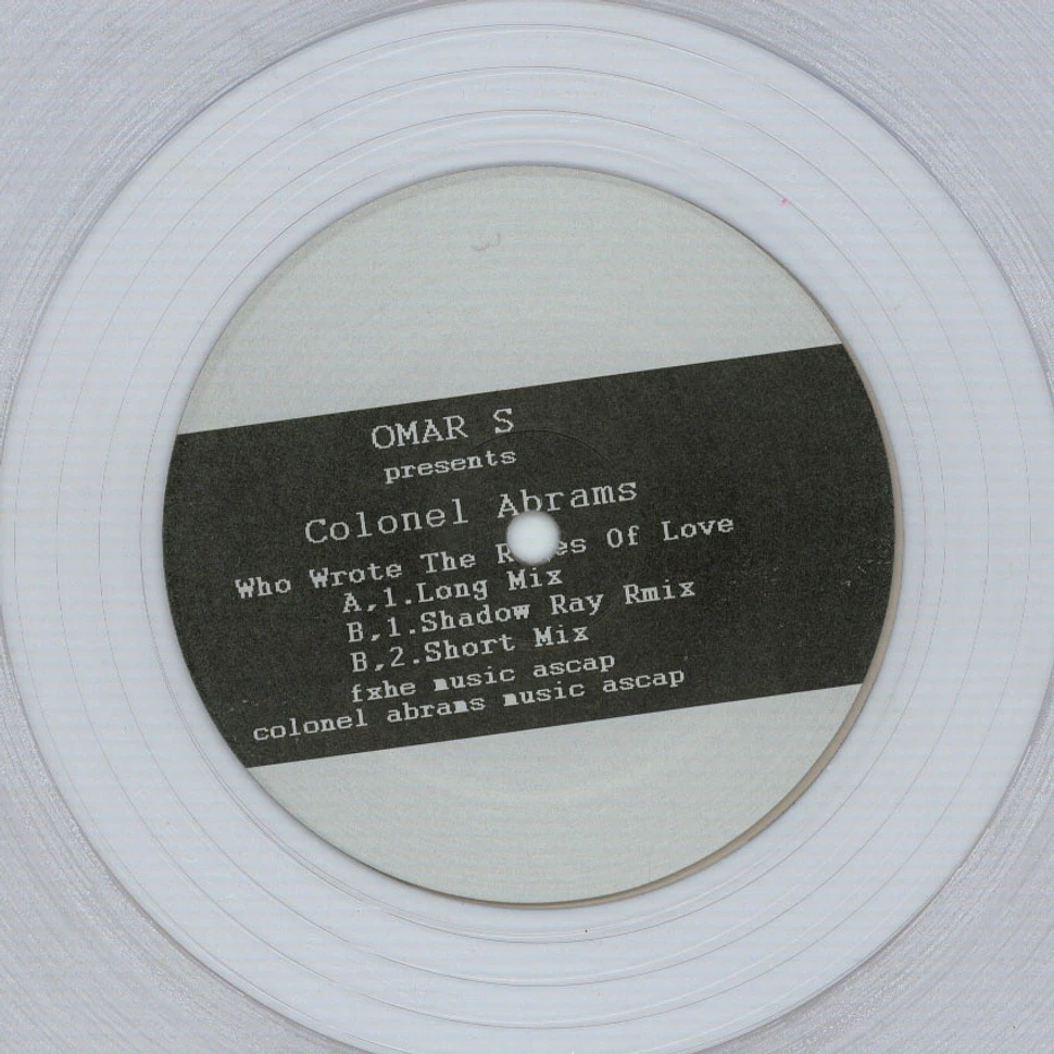 Omar S & Colonel Abrams - Who Wrote The Rules Of Love