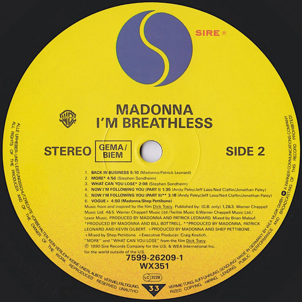 Madonna - I'm Breathless (Music From And Inspired By The Film Dick Tracy)