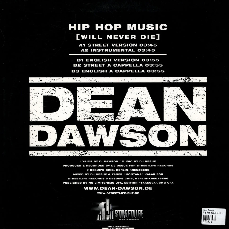 Dean Dawson - Hip Hop Music (Will Never Die)