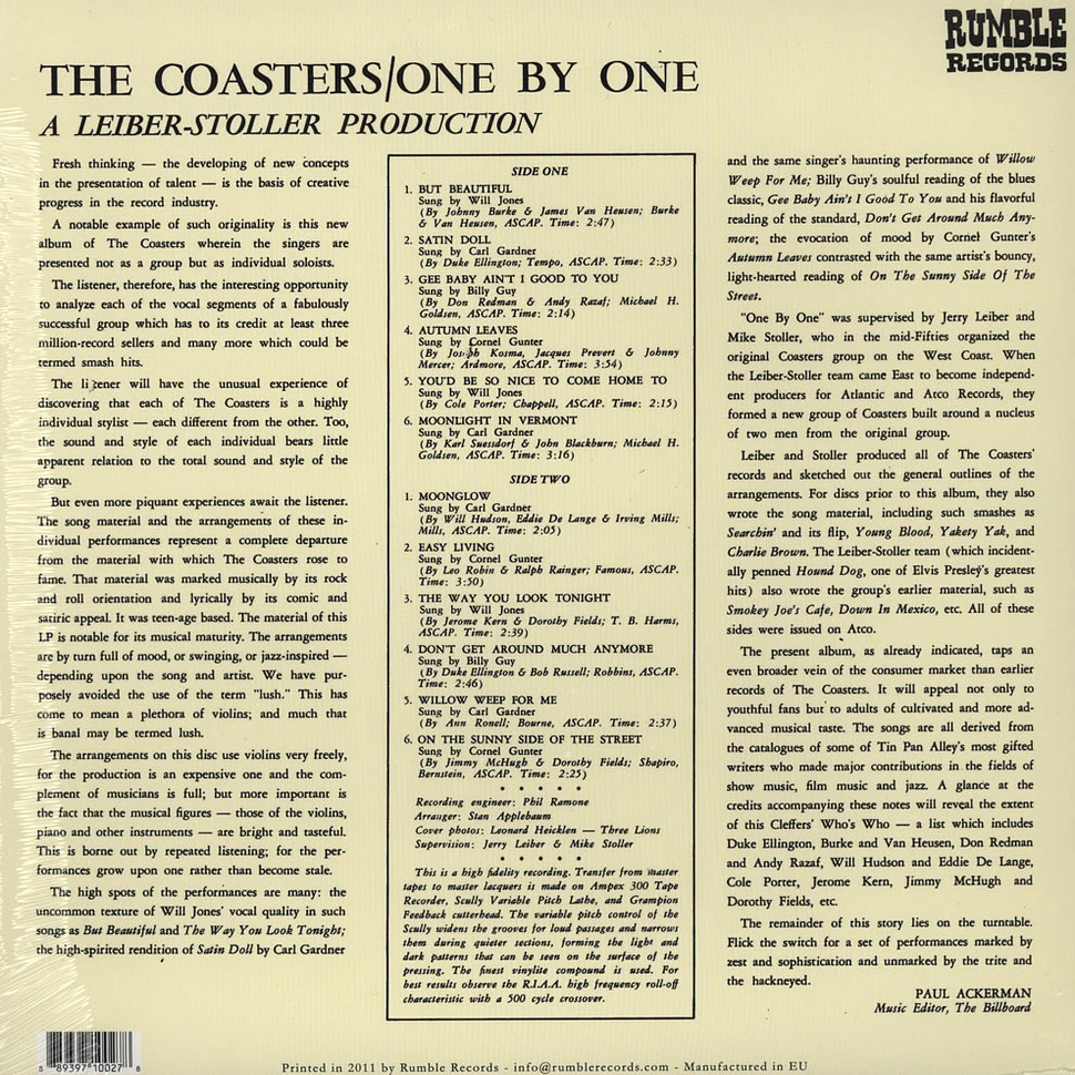 The Coasters - One By One