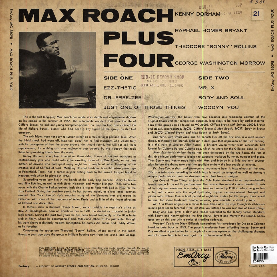 Max Roach Plus Four - Max Roach Plus Four