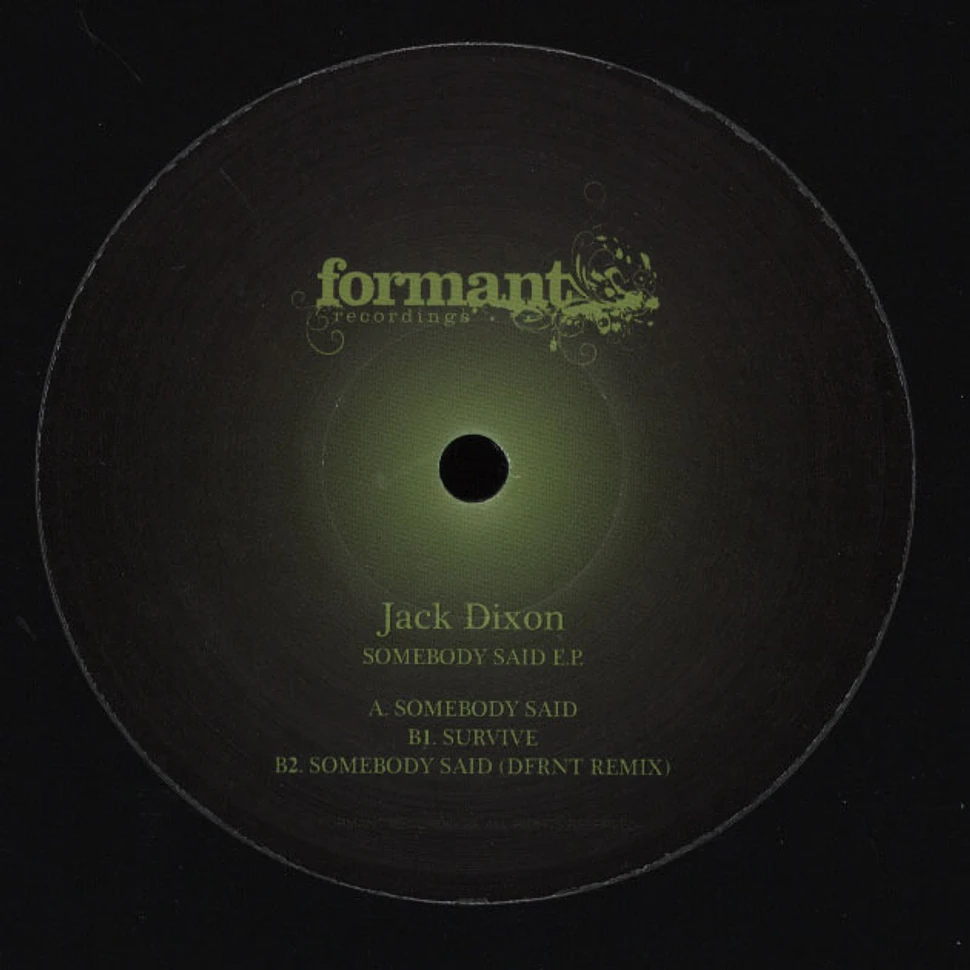 Jack Dixon - Somebody Said EP