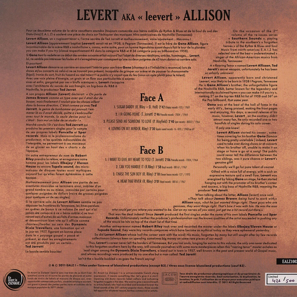 Levert Allison - An Introduction To Levert Allison