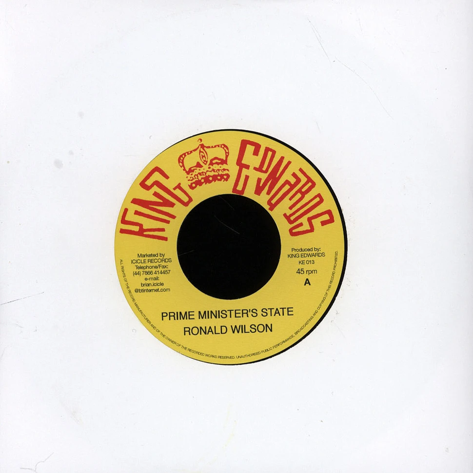 Ronald Wilson / The Upsetters - Prime Minister’s State / Strange Country