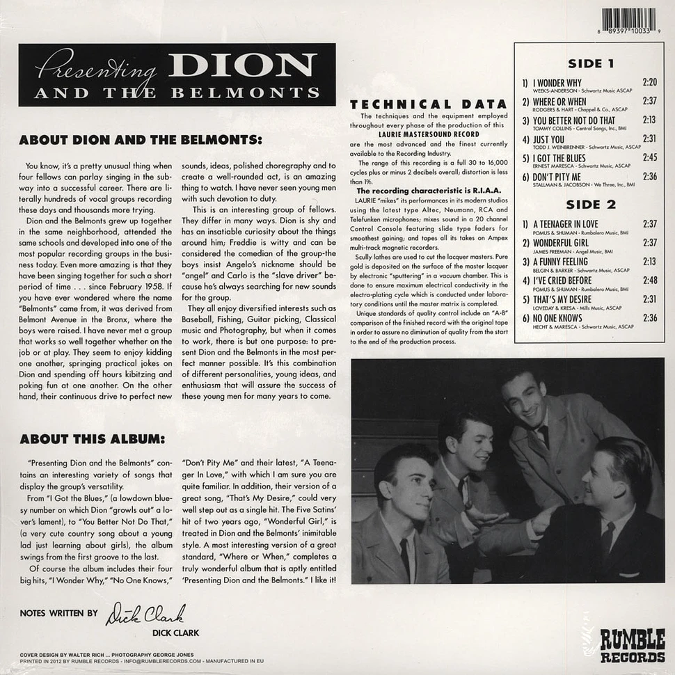 Dion & The Belmonts - Presenting...