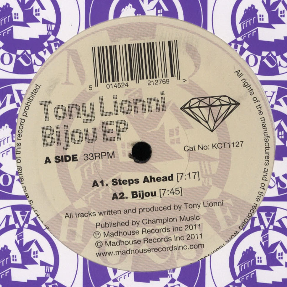 Tony Lionni - Bijou EP