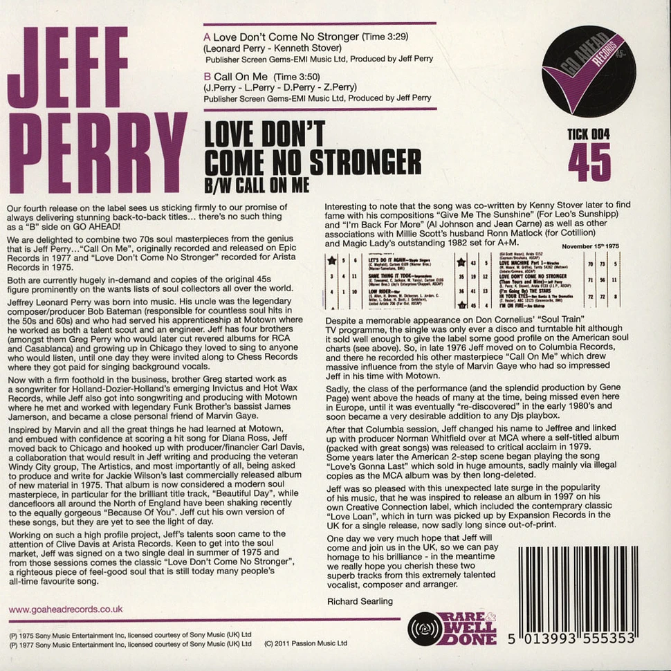Jeff Perry - Love Don't Come No Stronger