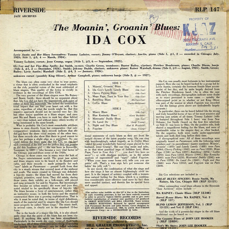 Ida Cox - The Moanin', Groanin' Blues